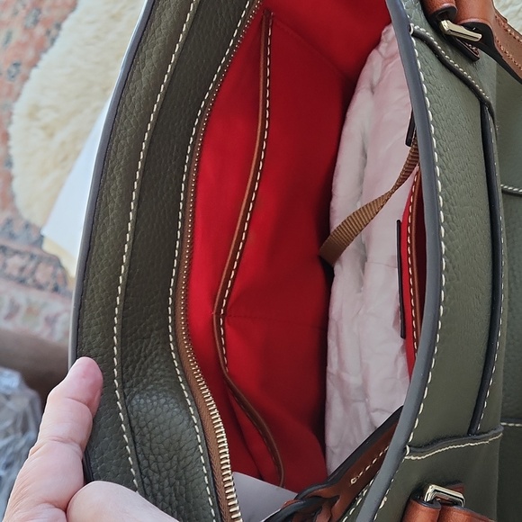 NWOT Dooney & Bourke Moss Green Pebbled Leather Lexington Shopper Tote 💚🎁 - Picture 14 of 17